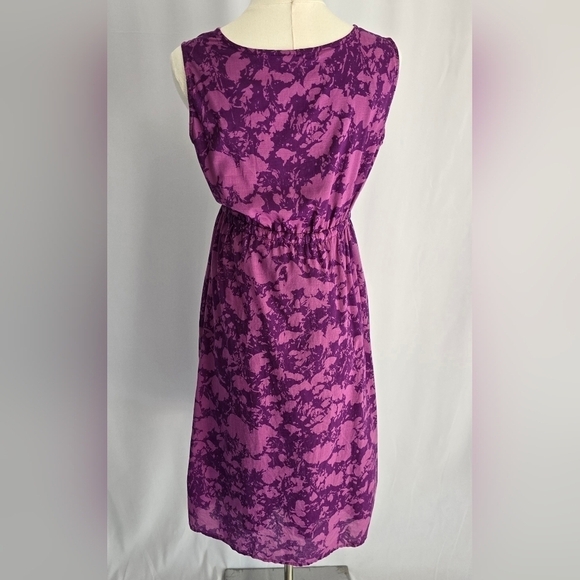 Eddie Bauer Purple Floral Cotton V-Neck Sleeveless Dress Sz. 6 - Picture 13 of 13